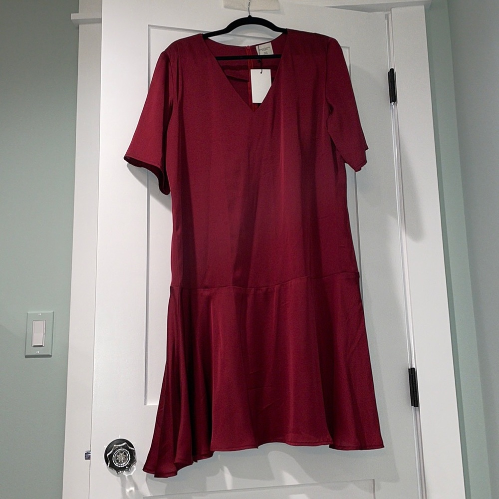 1920’s style drop waist sateen dress